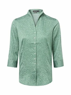 Franco Callegari Blusen*Damen Bluse grün weiß gemustert