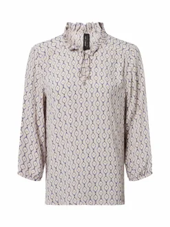 Marc Cain Collections Blusen*Damen Bluse beige mehrfarbig gemustert