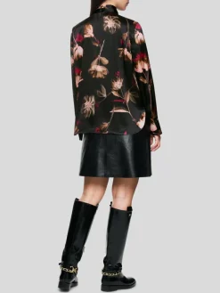 Marc Cain Blusen*Damen Bluse schwarz gemustert