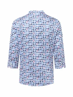 Franco Callegari Blusen*Damen Bluse marine weiß gemustert