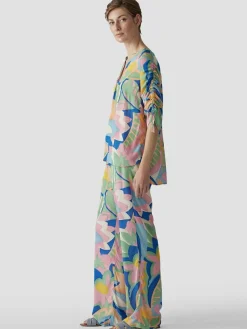 LCMT Blusen*Damen Bluse grün gemustert