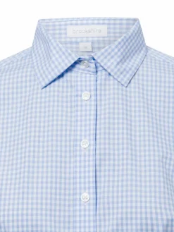 brookshire Blusen*Damen Bluse hellblau kariert