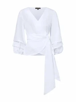 More & More Blusen*Damen Bluse weiß uni