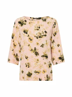 zero Blusen*Damen Bluse rosa gelb gemustert