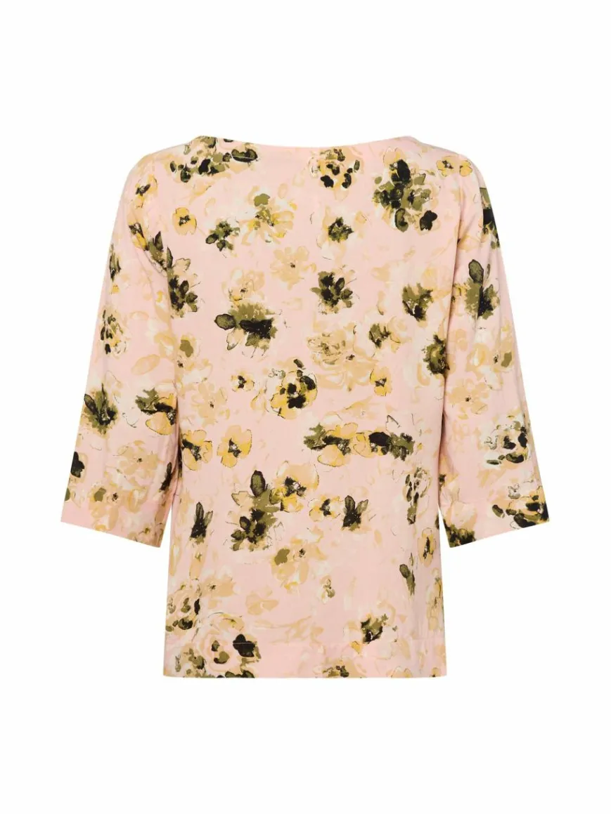 zero Blusen*Damen Bluse rosa gelb gemustert