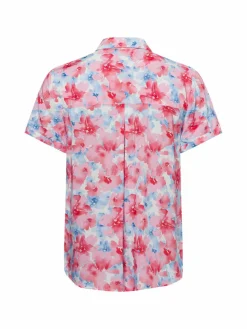 Franco Callegari Blusen*Damen Bluse altrosa hellblau gemustert