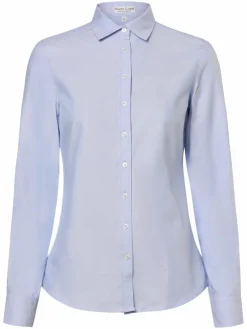 Marie Lund Blusen*Damen Bluse blau strukturiert
