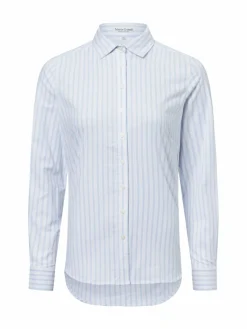 Marie Lund Blusen*Damen Bluse hellblau weiß gestreift