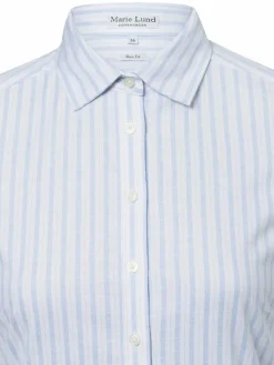 Marie Lund Blusen*Damen Bluse hellblau weiß gestreift