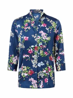 Franco Callegari Blusen*Damen Bluse indigo mehrfarbig gemustert