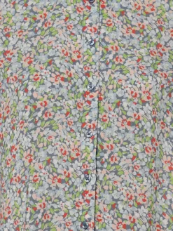 Franco Callegari Blusen*Damen Bluse blau grün gemustert