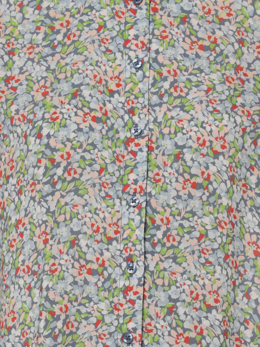 Franco Callegari Blusen*Damen Bluse blau grün gemustert