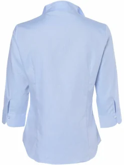 Franco Callegari Blusen*Damen Bluse - Bügelleicht hellblau strukturiert