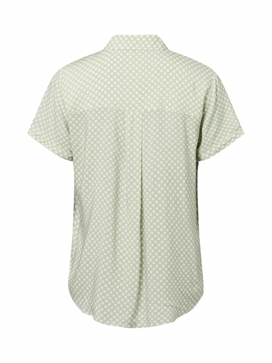 Franco Callegari Blusen*Damen Bluse - Samanta lind weiß gepunktet