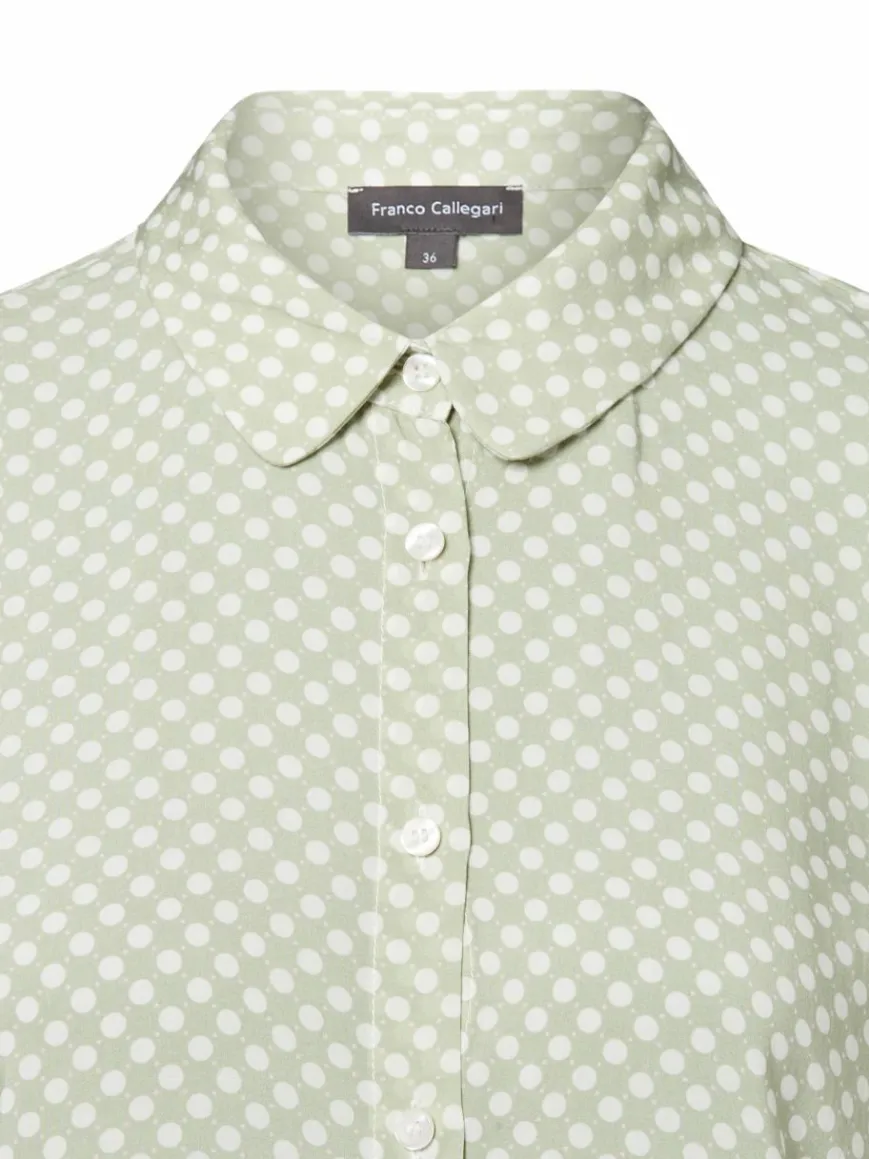 Franco Callegari Blusen*Damen Bluse - Samanta lind weiß gepunktet