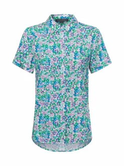 Franco Callegari Blusen*Damen Bluse - Samanta aqua grün gemustert