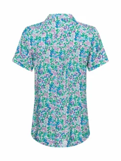 Franco Callegari Blusen*Damen Bluse - Samanta aqua grün gemustert