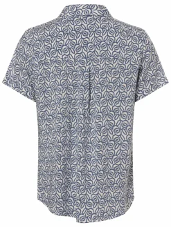 Franco Callegari Blusen*Damen Bluse - Samanta indigo weiß gemustert