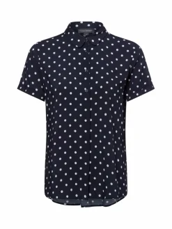 Franco Callegari Blusen*Damen Bluse - Samanta marine weiß gepunktet