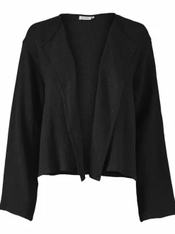 Masai Pullover & Strickjacken*Damen Blusenjacke schwarz uni