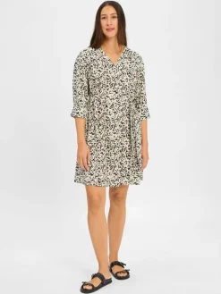 Msch Copenhagen Kleider*Damen Blusenkleid - MSCHJusia sand mehrfarbig gemustert