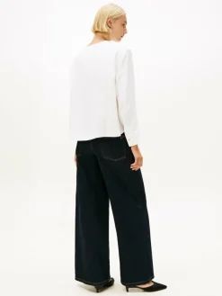 Tommy Hilfiger Blusen*Damen Blusenshirt ecru uni