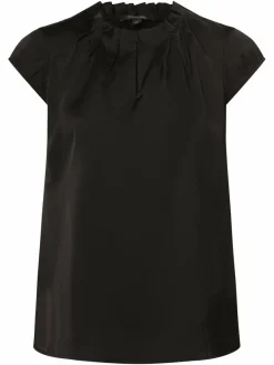 comma Blusen*Damen Blusenshirt schwarz uni