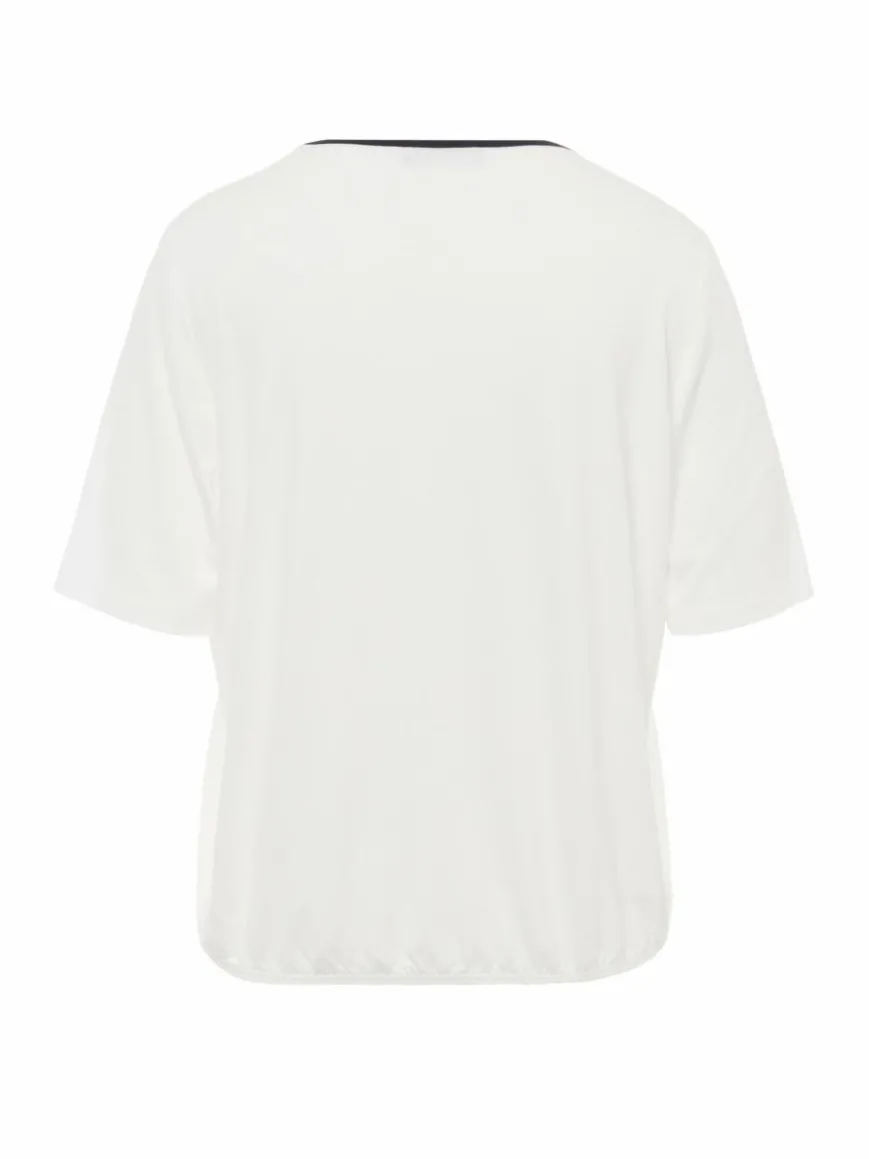 Frank Walder Blusen*Damen Blusenshirt ecru weiß uni