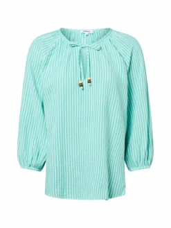 s.Oliver Blusen*Damen Blusenshirt mint weiß gestreift