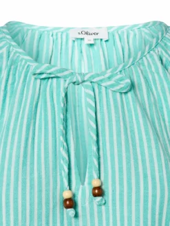 s.Oliver Blusen*Damen Blusenshirt mint weiß gestreift