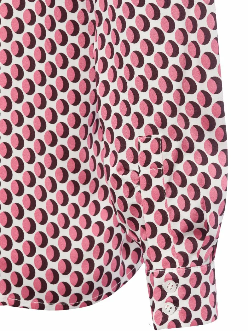 More & More Blusen*Damen Blusenshirt pink weiß gemustert