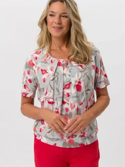 Frank Walder Blusen*Damen Blusenshirt mehrfarbig gemustert