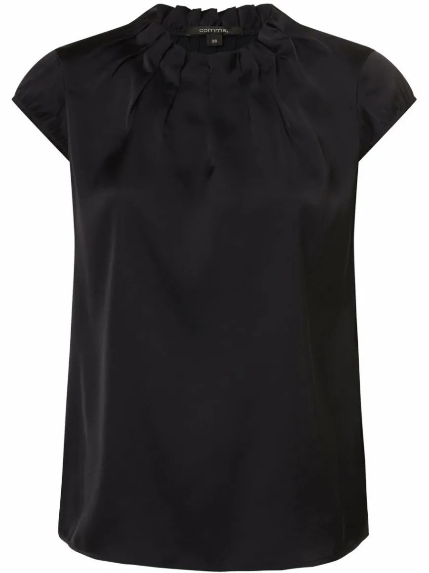 comma Blusen*Damen Blusenshirt marine uni