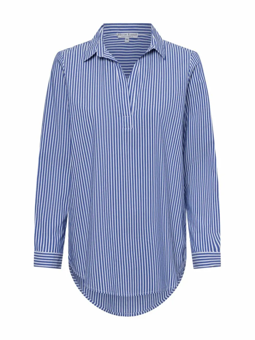Marie Lund Blusen*Damen Blusenshirt hellblau weiß gestreift