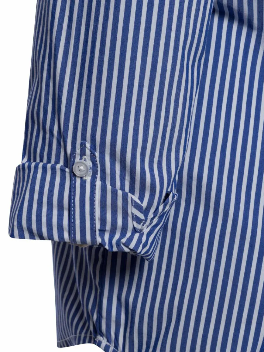 Marie Lund Blusen*Damen Blusenshirt hellblau weiß gestreift