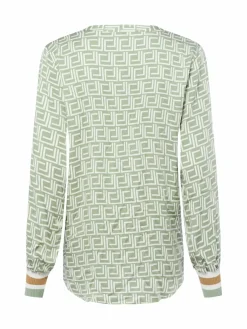 Franco Callegari Blusen*Damen Blusenshirt lind weiß gemustert