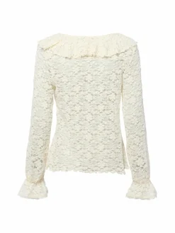 zero Blusen*Damen Blusenshirt ecru uni