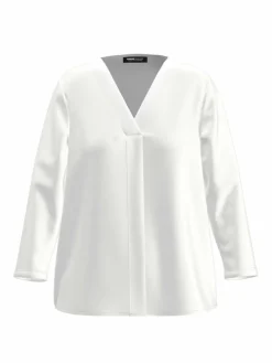 Frank Walder Blusen*Damen Blusenshirt ecru weiß uni