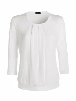 Frank Walder Blusen*Damen Blusenshirt ecru weiß uni