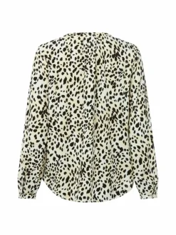 s.Oliver Blusen*Damen Blusenshirt ecru schwarz gemustert