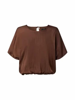 zero Blusen*Damen Blusenshirt kastanie uni