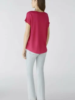 Oui Blusen*Damen Blusenshirt pink uni