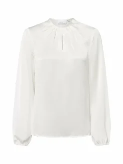 comma Blusen*Damen Blusenshirt ecru uni