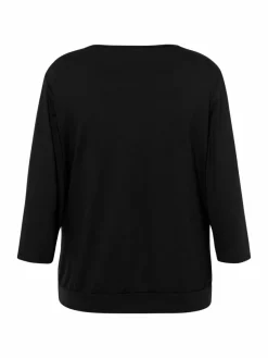 Frank Walder Blusen*Damen Blusenshirt schwarz uni
