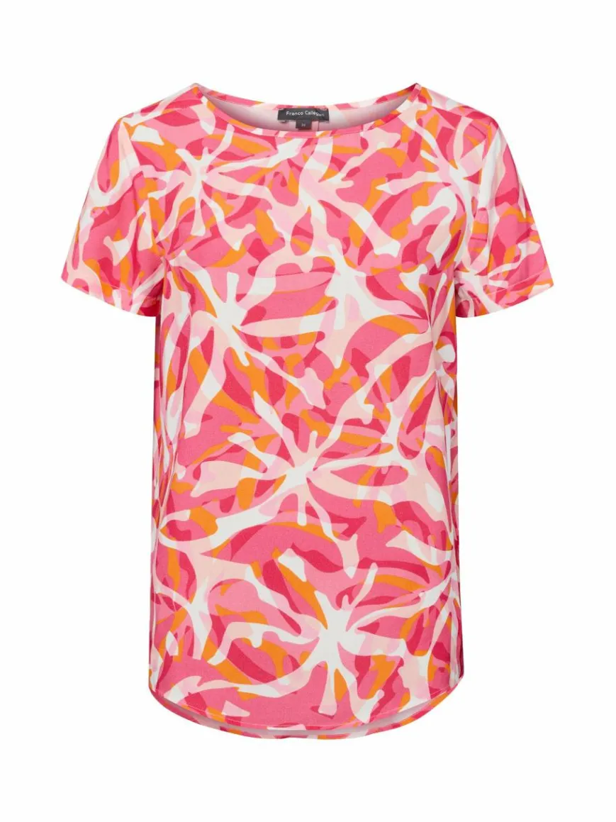 Franco Callegari Blusen*Damen Blusenshirt - Carry pink orange gemustert