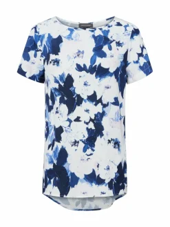 Franco Callegari Blusen*Damen Blusenshirt - Carry weiß marine gemustert