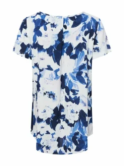 Franco Callegari Blusen*Damen Blusenshirt - Carry weiß marine gemustert