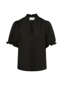Neo Noir Blusen*Damen Blusenshirt - Odesa schwarz uni