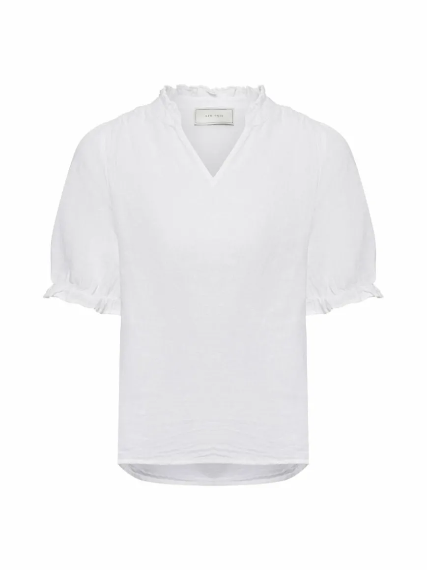 Neo Noir Blusen*Damen Blusenshirt - Odesa weiß uni