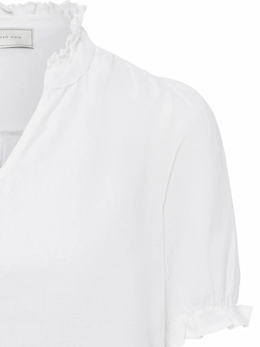 Neo Noir Blusen*Damen Blusenshirt - Odesa weiß uni